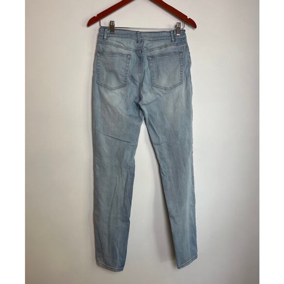 Garnet Hill Light Wash Mid Rise Skinny Jeans Size 26 Organic Cotton Stretch - Picture 4 of 11